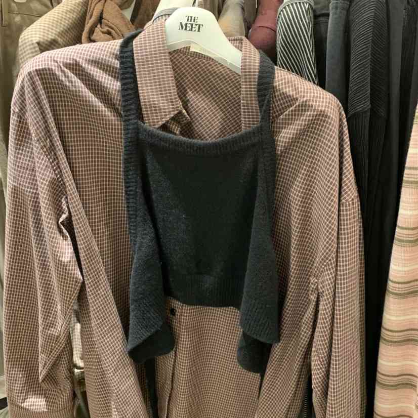 MEET ME東大門㊣直郵女士新品休閑職業真品25秋冬吊帶背心MEET ME吊帶/背心