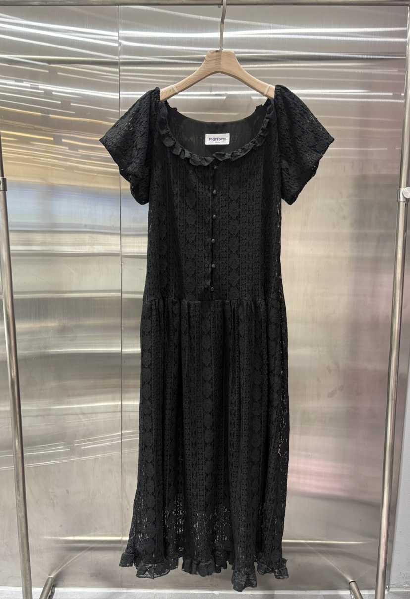 PLATFORM-L東大門㊣實拍女裝新款職業推薦真品連衣裙蕾絲長款PLATFORM連衣裙