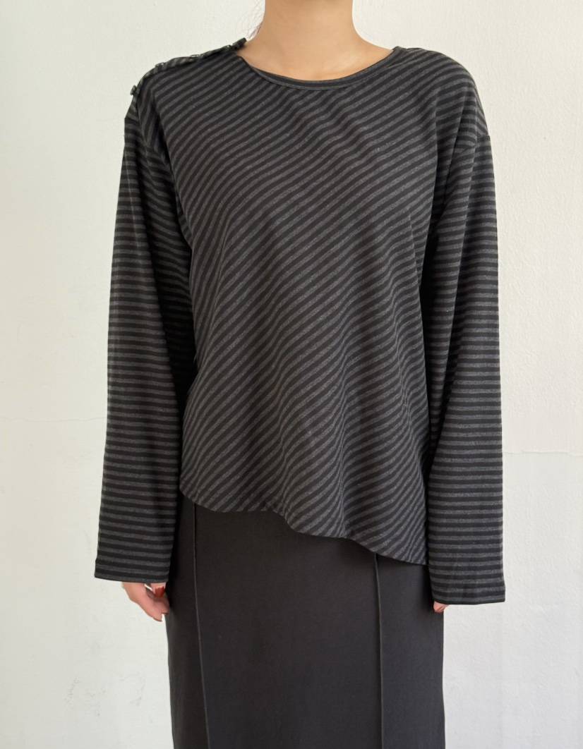 OVER NEAR東大門㊣代購女裝新品推薦25秋冬真品休閑長袖T恤OVER NEAR長袖T恤