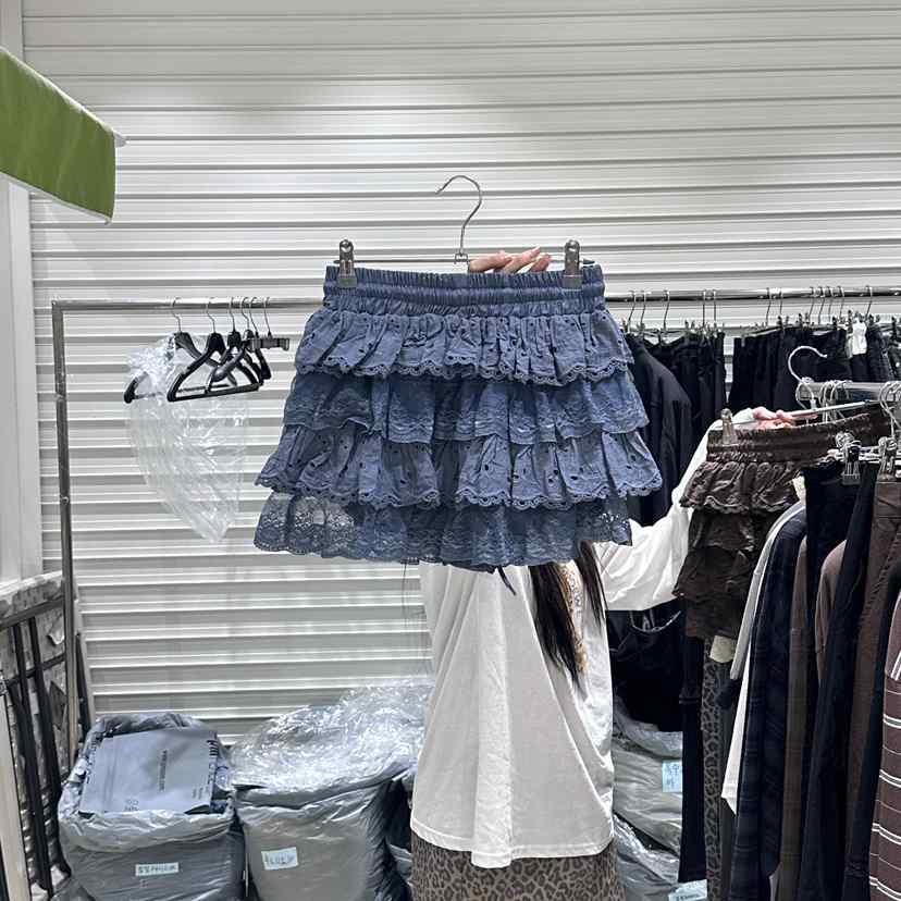 BRICKLANE東大門㊣實拍女裝新品休閑25秋冬推薦職業短裙蕾絲BRICKLANE短裙