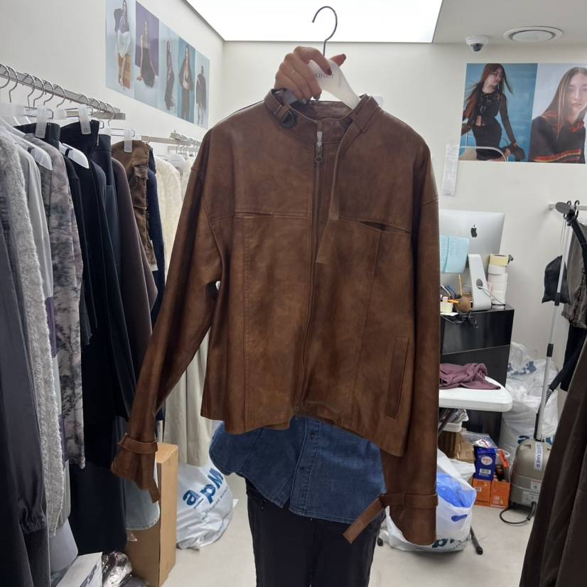 SOLD OUT東大門㊣實拍女士新款休閑25秋冬熱賣夾克復古皮革SOLD OUT夾克