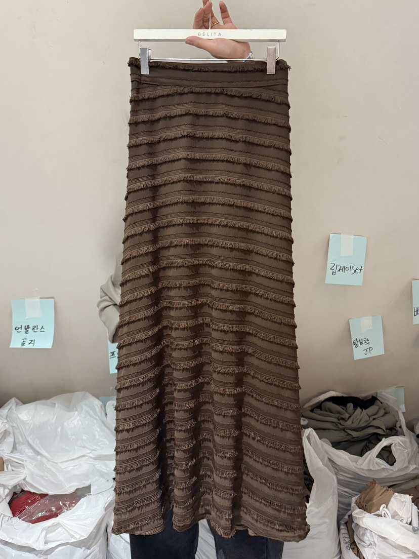 BELITA-L東大門㊣直郵女裝新品真品休閑25秋冬時尚長裙流蘇BELITA-L長裙