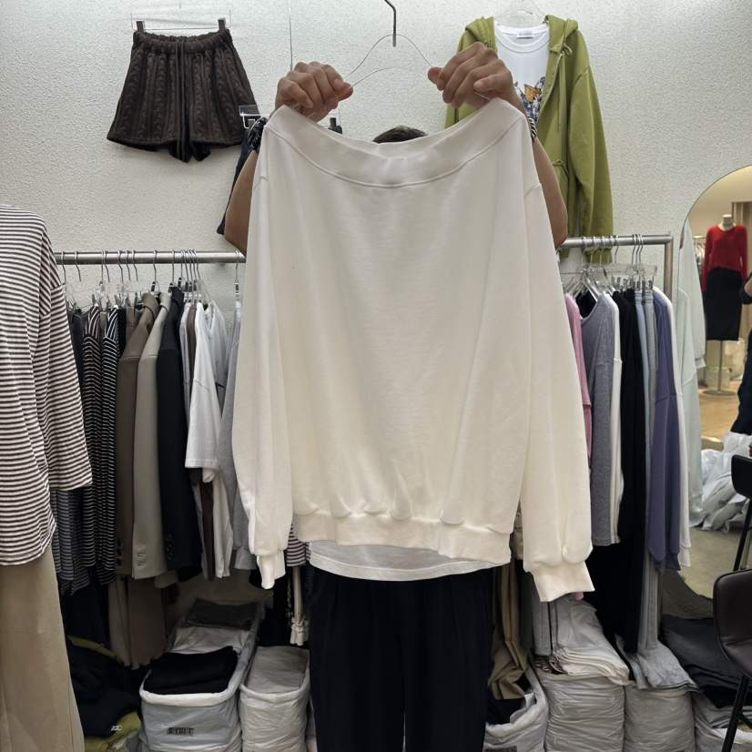 MAGOT東大門㊣實拍女士新品職業時尚25秋冬真品休閑衛衣露肩IIIΛGOT/MAGOT衛衣