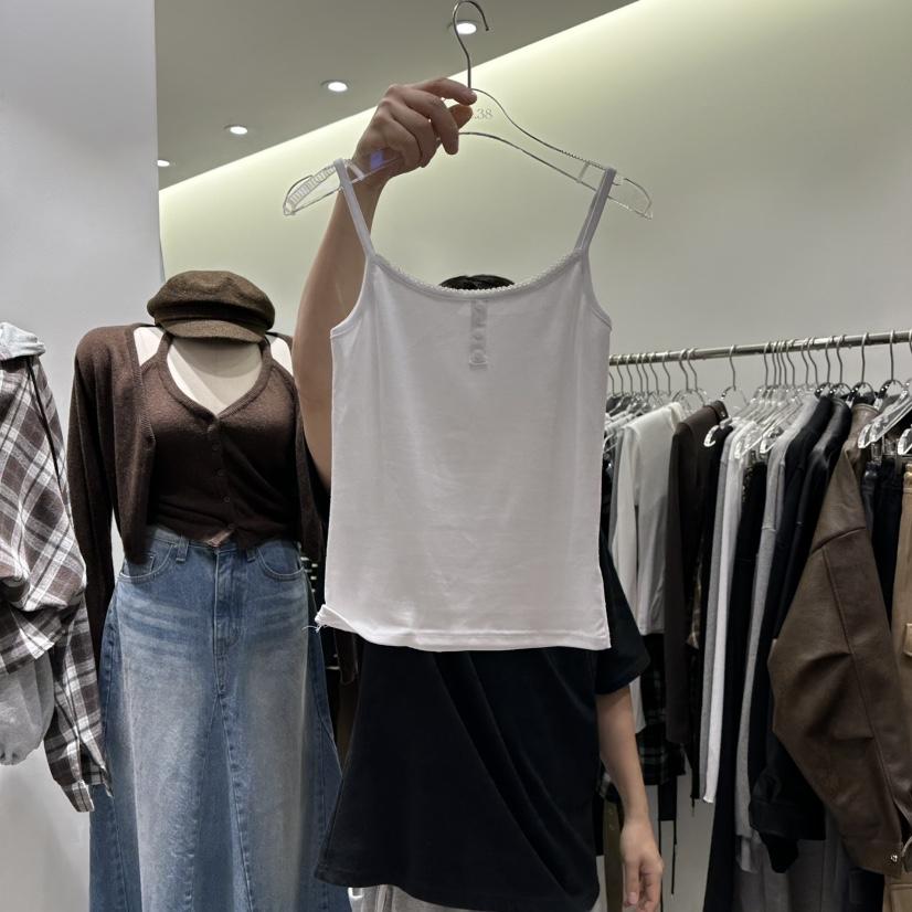 BAIE.38韓國代購㊣女裝新品熱賣25秋冬職業時尚吊帶背心紐扣BAIE.38吊帶/背心