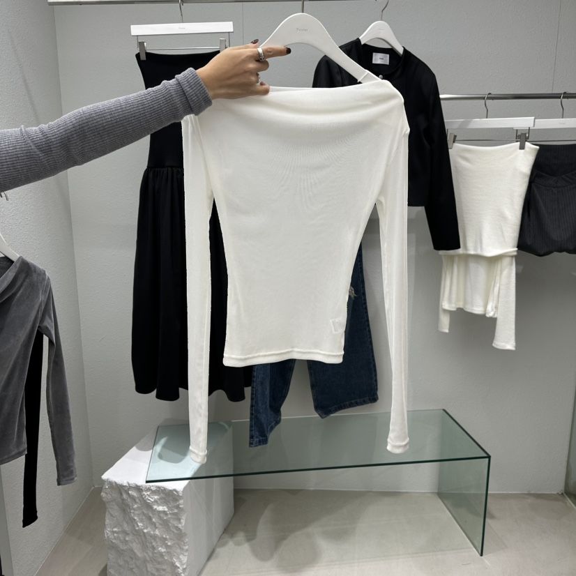 NEUTER韓國代購㊣女士新品25秋冬休閑職業時尚真品熱賣長袖T恤NEUTER長袖T恤