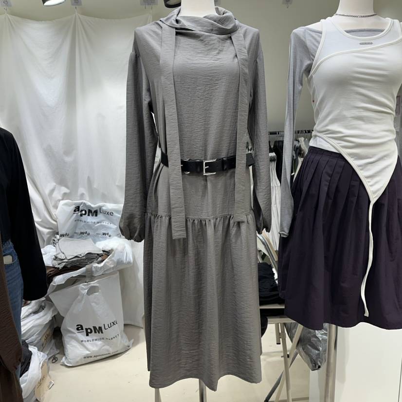 OWNS韓國代購㊣女裝新款真品推薦人氣職業熱賣連衣裙不含腰帶OWNS連衣裙