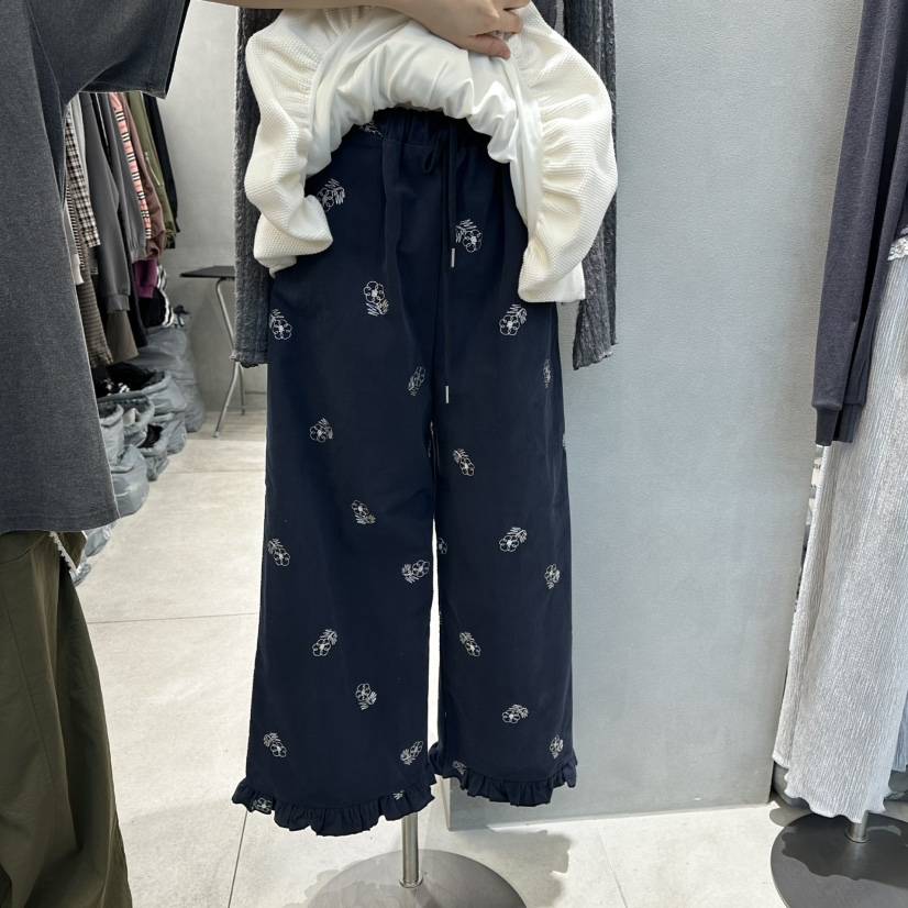 ANDE東大門㊣代購女士新款25秋冬時尚人氣熱賣休閑休閑褲刺繡Ande休閑褲