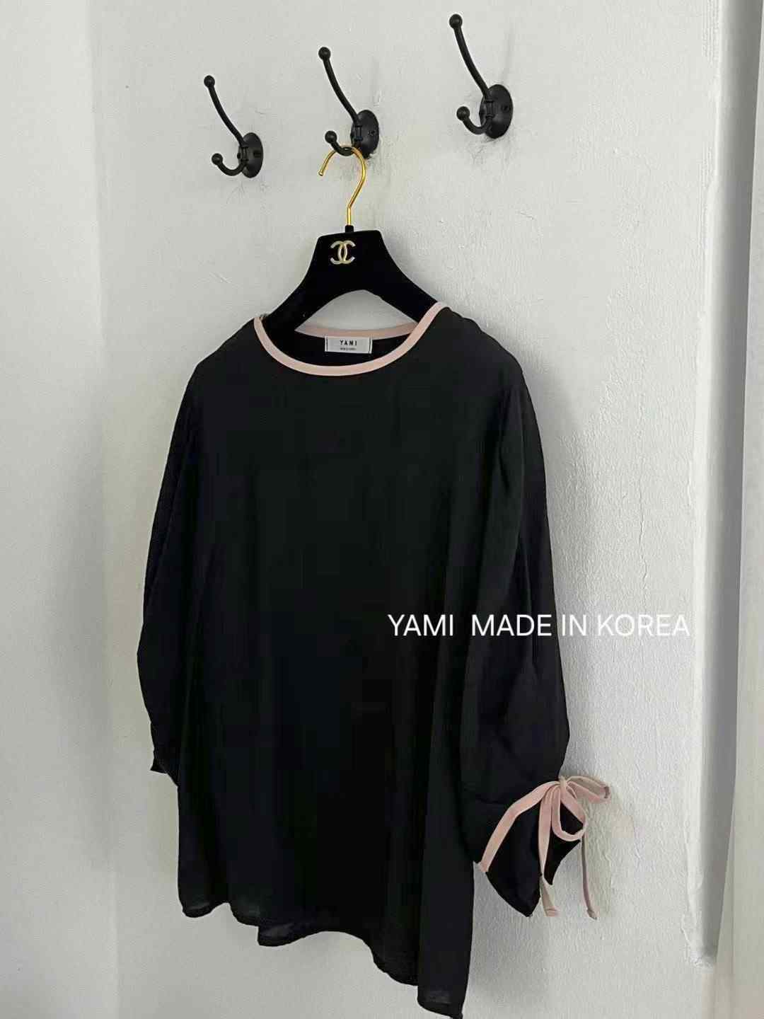 YAMI-야미-T東大門㊣代購女士新品25秋冬推薦人氣襯衫蕾絲衫YAMI襯衫/蕾絲衫