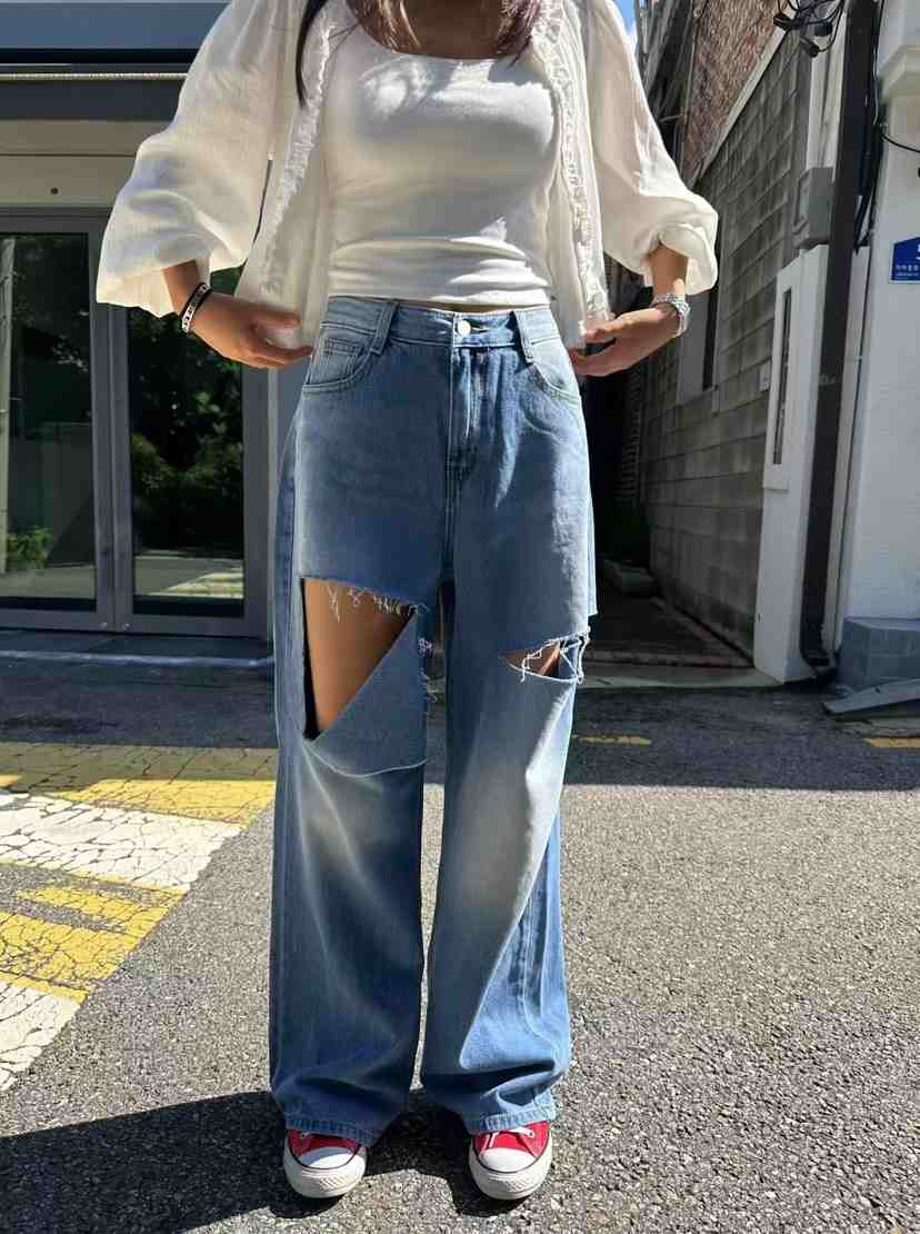 BADFORMUS東大門㊣代購女士新款熱賣職業推薦人氣25秋冬牛仔褲BADFORMUS牛仔褲