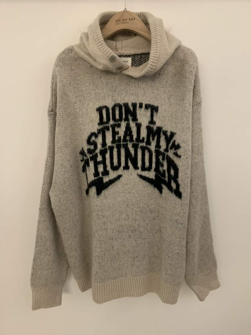 UNDER KEY韓國代購㊣女士新品真品時尚休閑職業毛衣寬松連帽UNDER KEY毛衣