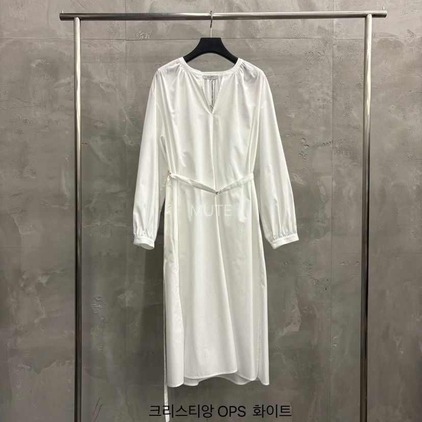 MUTE-P韓國直郵㊣女士新品25秋冬推薦真品職業連衣裙含腰繩MUTE連衣裙
