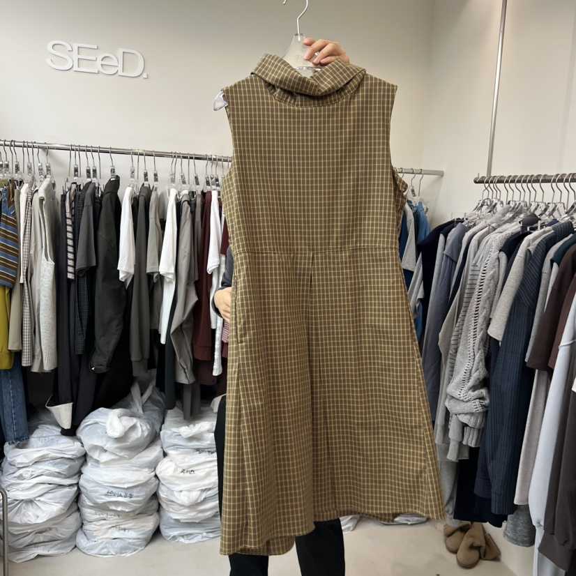 LEESEED-A東大門㊣實拍女裝新品休閑推薦職業真品連衣裙格紋SEeD/LEESEED連衣裙