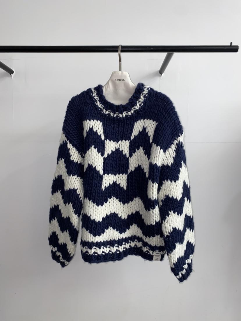 ARBOL韓國直郵㊣女裝新款真品25秋冬時尚休閑針織衫手工雙層ARBOL針織衫