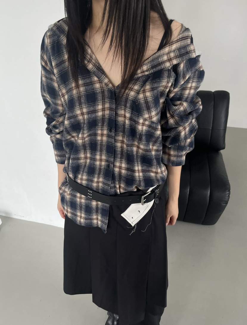 NEAR LEAP-P東大門㊣直郵女裝新品推薦25秋冬休閑襯衫蕾絲衫NEAR LEAP襯衫/蕾絲衫