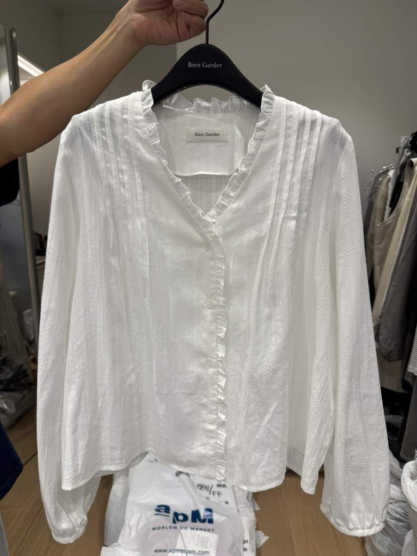BIEN GARDER東大門㊣直郵女裝新款25秋冬職業熱賣襯衫蕾絲衫BIEN GARDER襯衫/蕾絲衫