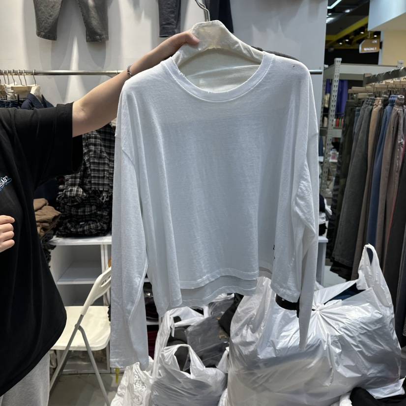 WASHBLUE東大門㊣實拍女裝新品推薦人氣時尚職業真品長袖T恤WASHBLUE長袖T恤