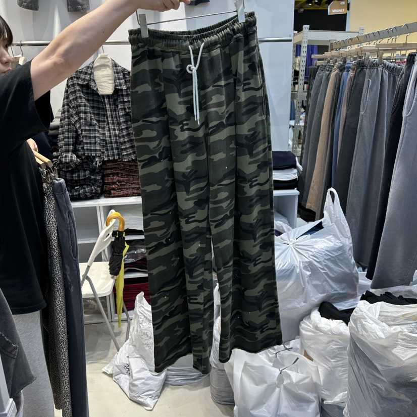WASHBLUE東大門㊣代購女裝新品人氣真品休閑熱賣休閑褲迷彩WASHBLUE休閑褲