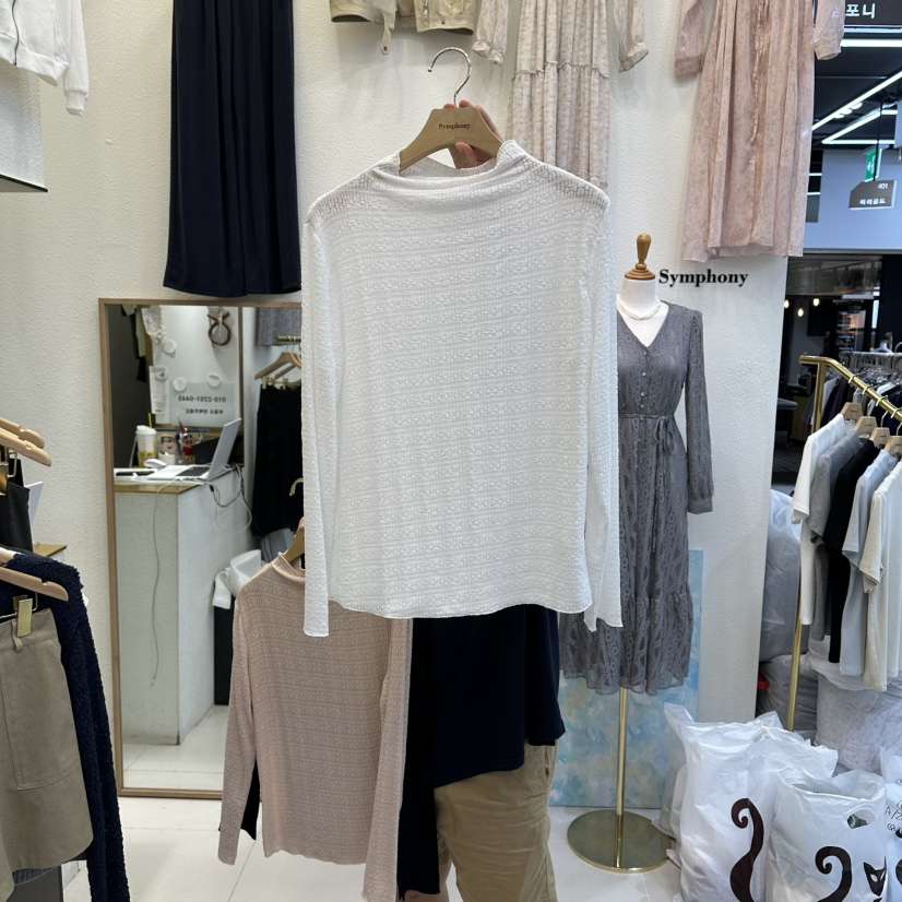 SYMPHONY東大門㊣代購女裝新品職業25秋冬襯衫蕾絲衫可愛的SYMPHONY襯衫/蕾絲衫