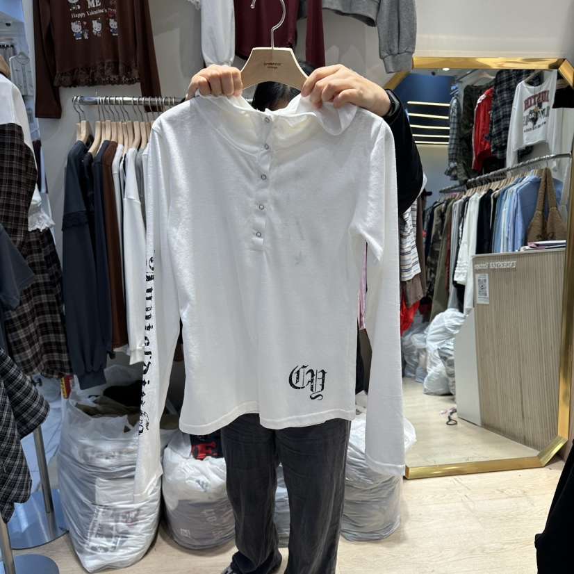 UNDERSTAR_VINTAGE韓國代購㊣女裝新品真品時尚長袖T恤連帽衫UNDERSTAR_VINTAGE長袖T恤