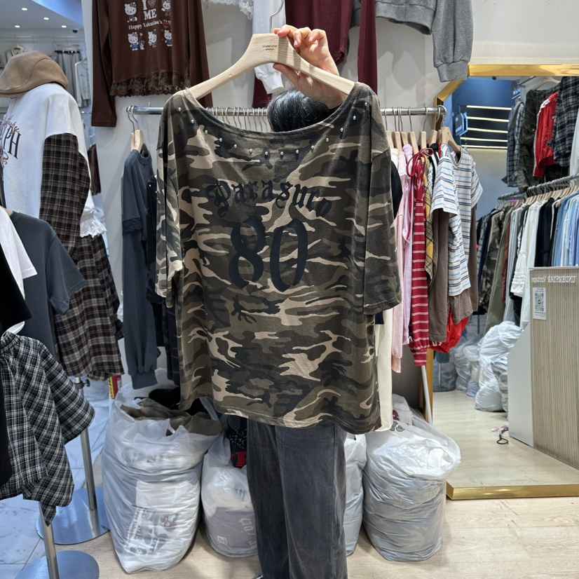 UNDERSTAR_VINTAGE東大門㊣代購女士新品休閑職業熱賣T恤迷彩UNDERSTAR_VINTAGET恤