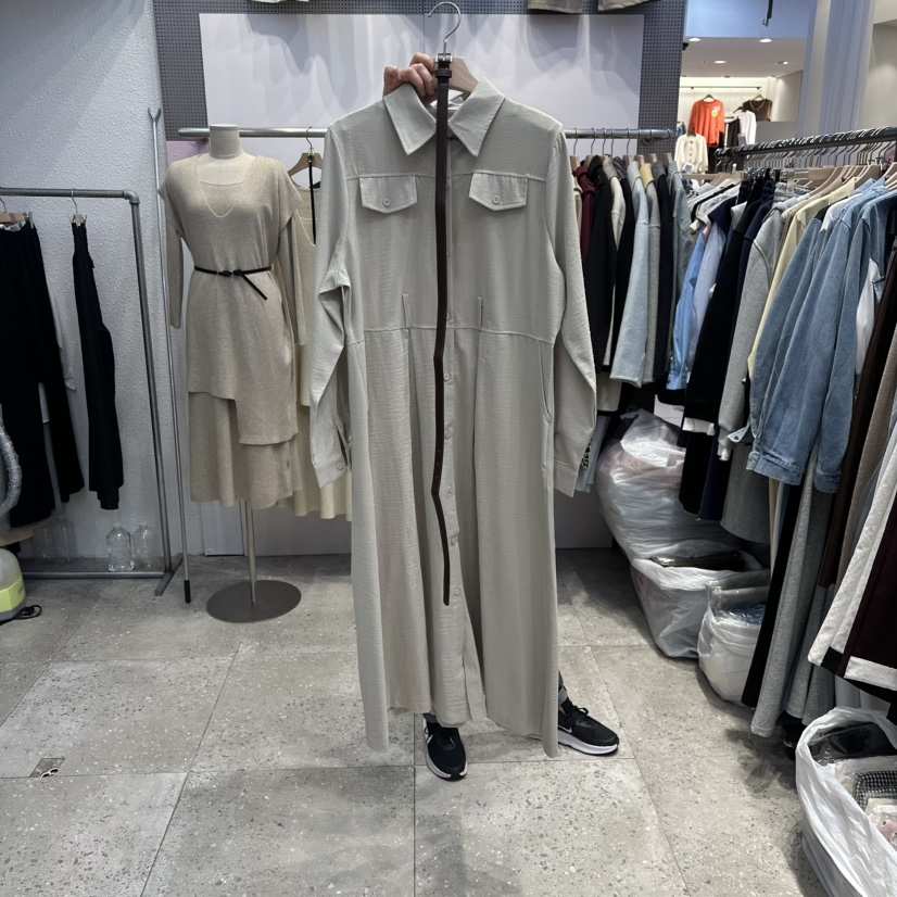 BLOOM東大門㊣直郵女裝新品休閑熱賣職業人氣連衣裙不含腰帶BLOOM-Q連衣裙