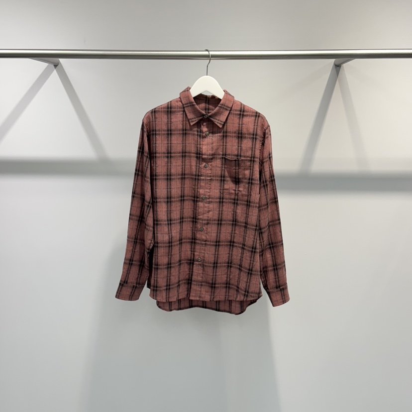 WATER/RIVER東大門㊣直郵女裝新品職業25秋冬襯衫蕾絲衫格紋WATER/RIVER襯衫/蕾絲衫