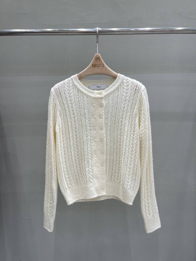 THE MUI東大門㊣直郵女裝新品休閑人氣職業針織衫褶皺開衫THE MUI針織衫
