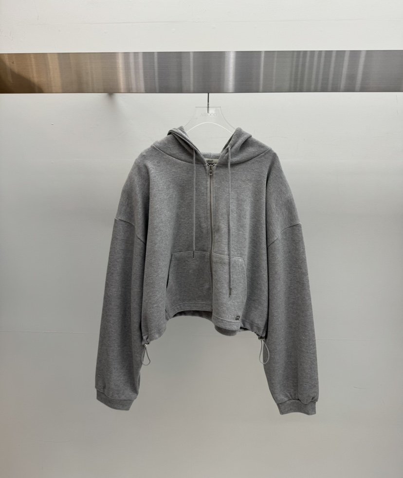 AMOOD韓國代購㊣女裝新品休閑真品時尚熱賣職業衛衣拉鏈連帽AMOOD衛衣