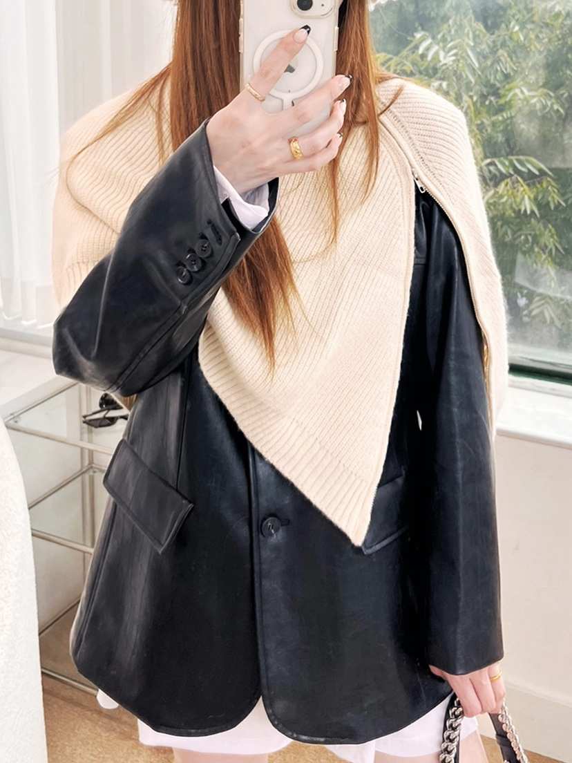 NICEALICE東大門㊣代購女裝新品休閑25秋冬圍巾披肩保暖高領NICEALICE圍巾/披肩