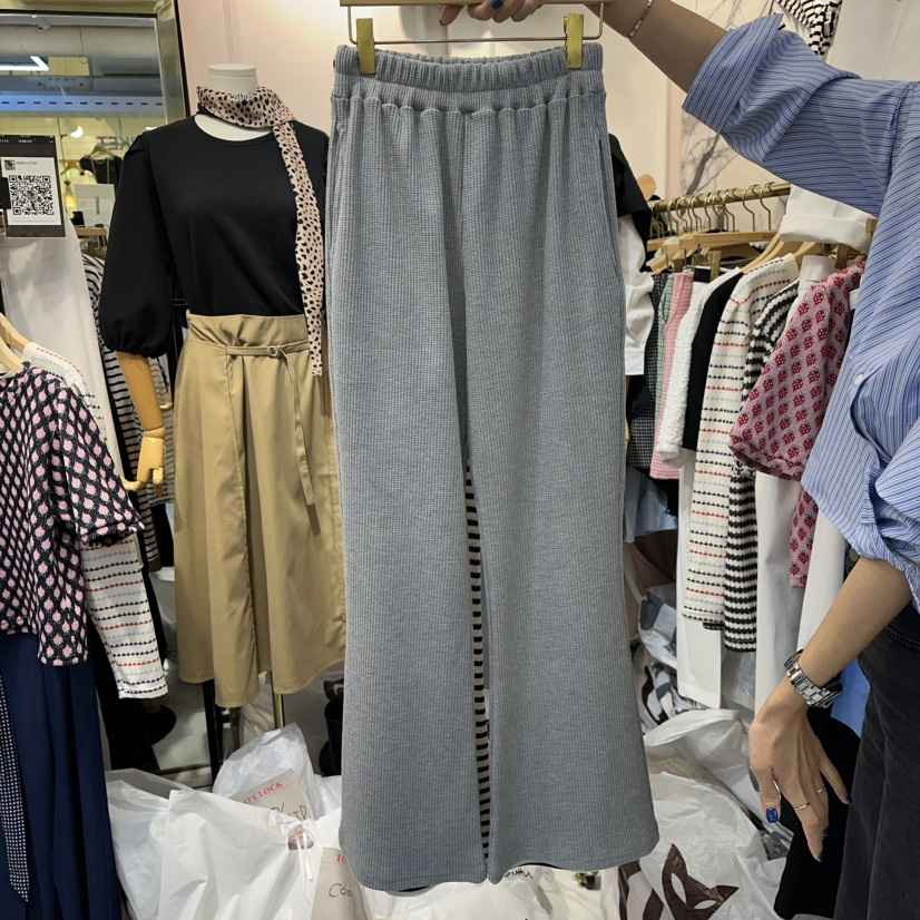 BUTTU東大門㊣實拍女士新品休閑人氣時尚推薦25秋冬休閑褲喇叭10 O CLOCK/Buttu休閑褲