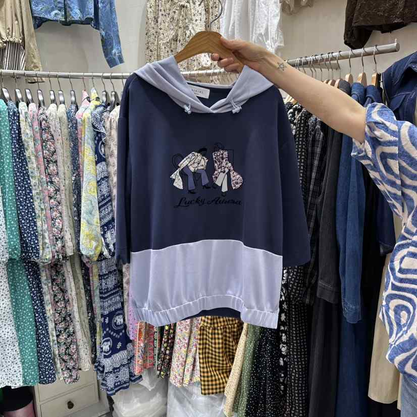 BIKINI東大門㊣直郵女裝新品職業人氣推薦25秋冬真品時尚衛衣BIKINI衛衣