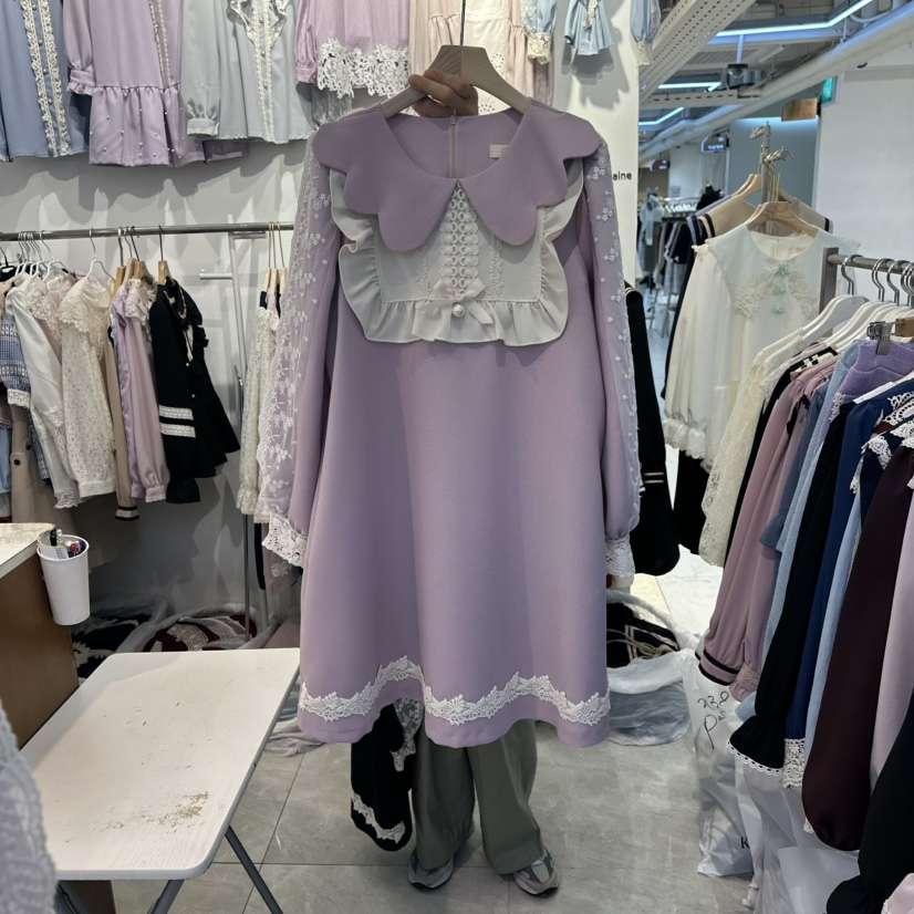 PAPA韓國代購㊣女裝新品人氣職業休閑25秋冬時尚推薦連衣裙PAPA連衣裙