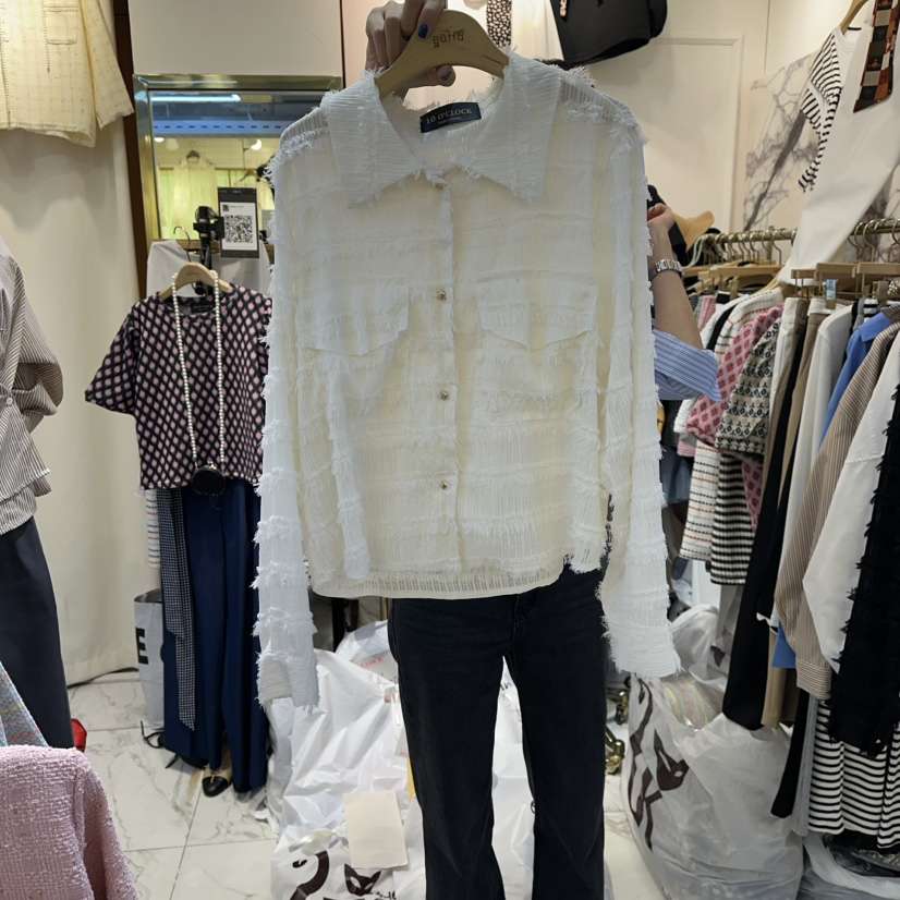 BUTTU東大門㊣代購女士新品人氣休閑真品職業時尚襯衫蕾絲衫10 O CLOCK/Buttu襯衫/蕾絲衫