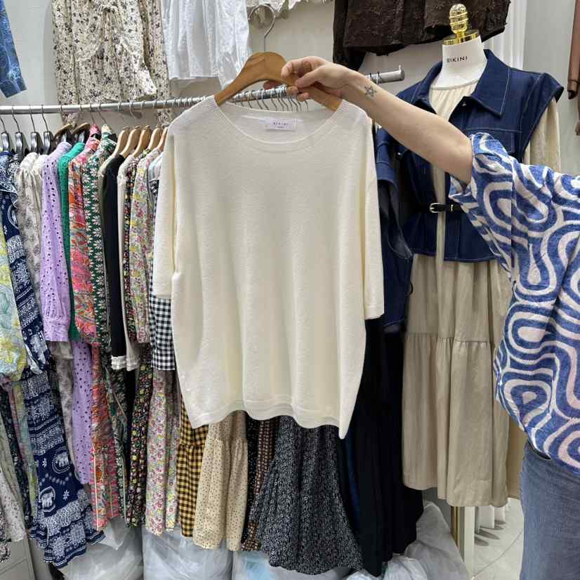 BIKINI東大門㊣代購女裝新款職業休閑真品人氣推薦針織衫圓領BIKINI針織衫