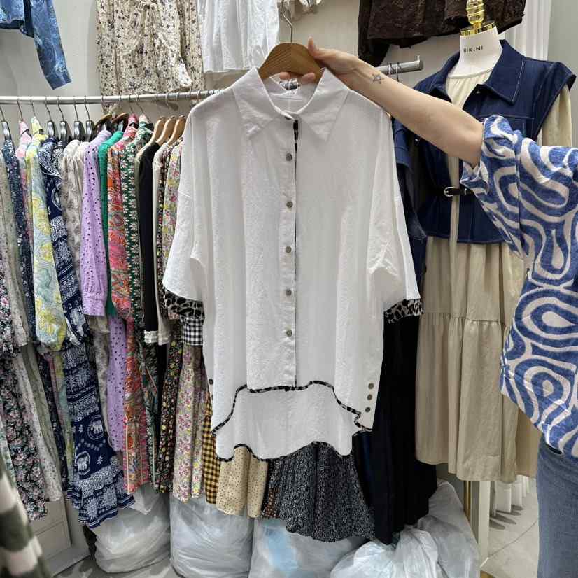 BIKINI韓國直郵㊣女裝新品真品職業推薦25秋冬熱賣襯衫蕾絲衫BIKINI襯衫/蕾絲衫