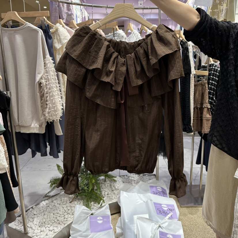 VIRUS東大門㊣實拍女裝新品人氣推薦休閑真品25秋冬襯衫蕾絲衫VIRUS襯衫/蕾絲衫