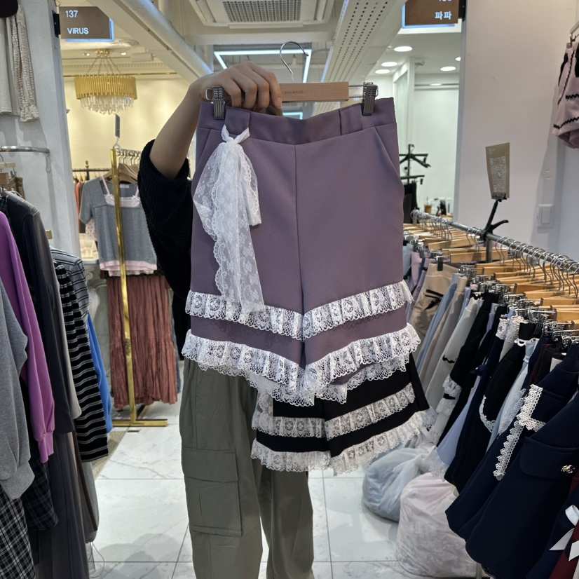 PAPA東大門㊣代購女裝新品休閑25秋冬推薦時尚職業人氣短褲PAPA短褲