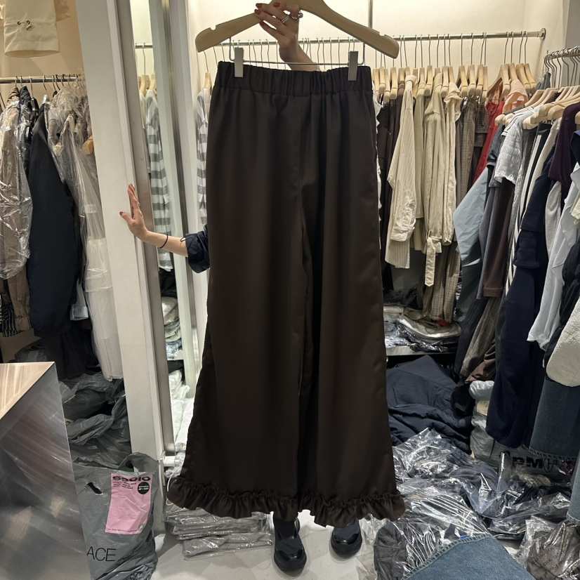 BERTHA韓國代購㊣女士新品真品休閑職業時尚熱賣休閑褲荷葉邊BERTHA休閑褲