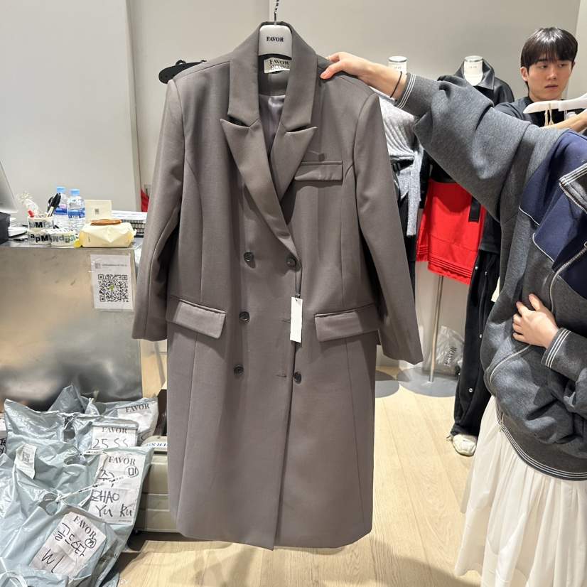 FAVOR-P東大門㊣代購女士新款人氣職業時尚真品推薦長款風衣FAVOR-P長款風衣