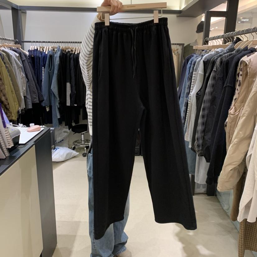 SELF SERVICE韓國代購㊣女裝新款熱賣職業時尚休閑褲刺繡棉質SELF SERVICE休閑褲