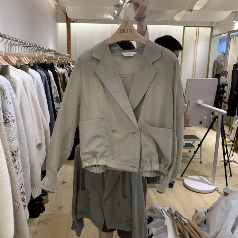 THE MUI東大門㊣直郵女裝新品熱賣真品休閑推薦時尚夾克口袋THE MUI夾克