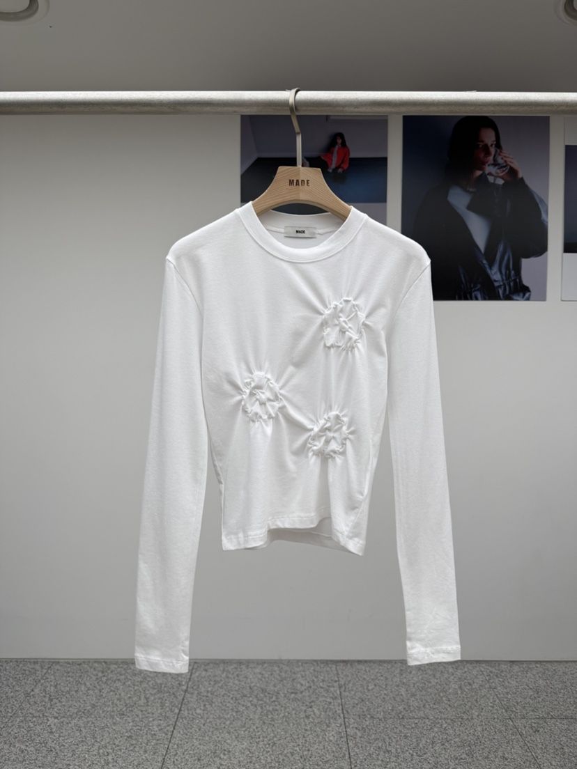 MADE-P韓國代購㊣女裝新款真品人氣25秋冬職業熱賣休閑T恤MADE-PT恤