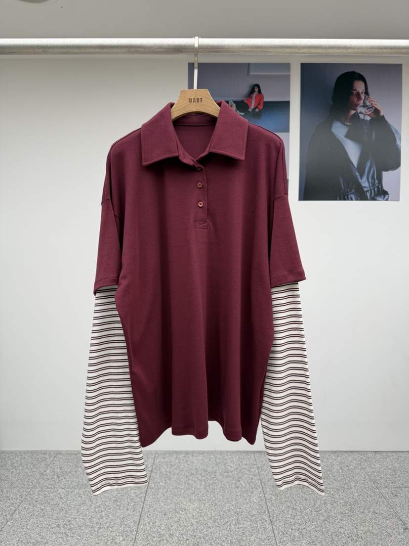 MADE-P東大門㊣代購女士新品推薦休閑時尚25秋冬職業長袖T恤MADE-P長袖T恤