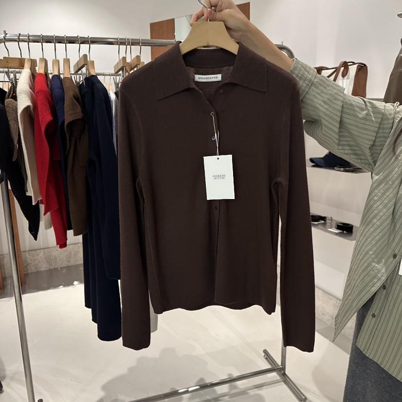 ANDMORE BUTTON東大門㊣實拍女裝新品真品25秋冬針織衫羊毛ANDMORE BUTTON針織衫