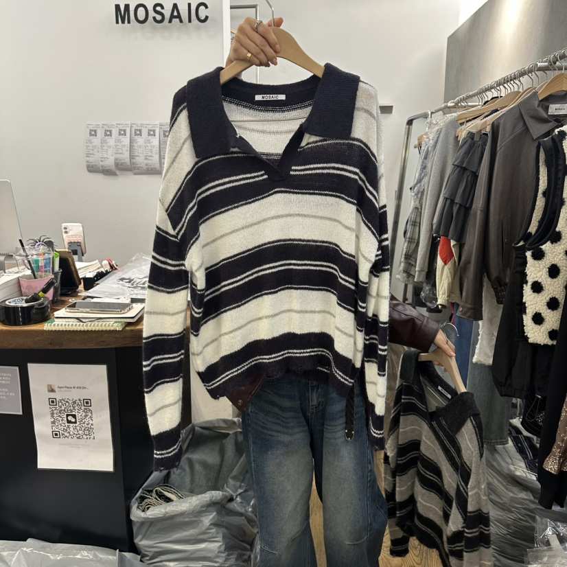 MOSAIC韓國代購㊣女裝新款推薦人氣休閑職業時尚真品針織衫MOSAIC針織衫