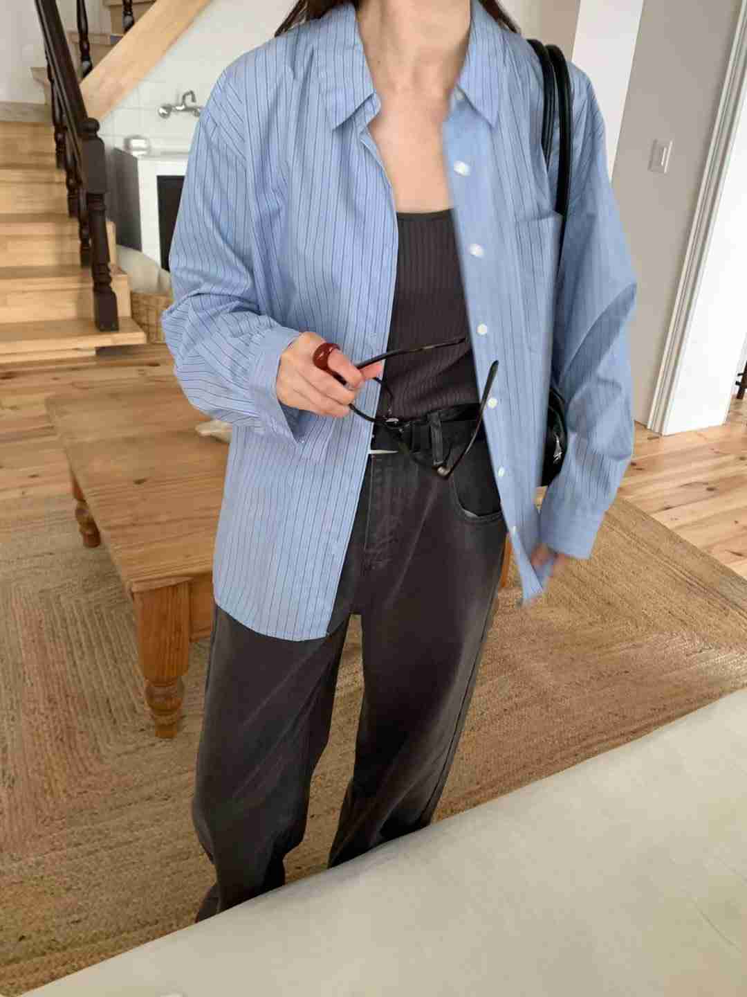 LIBERTY東大門㊣實拍女士新款25秋冬推薦人氣時尚襯衫蕾絲衫LIBERTY-2件起襯衫/蕾絲衫