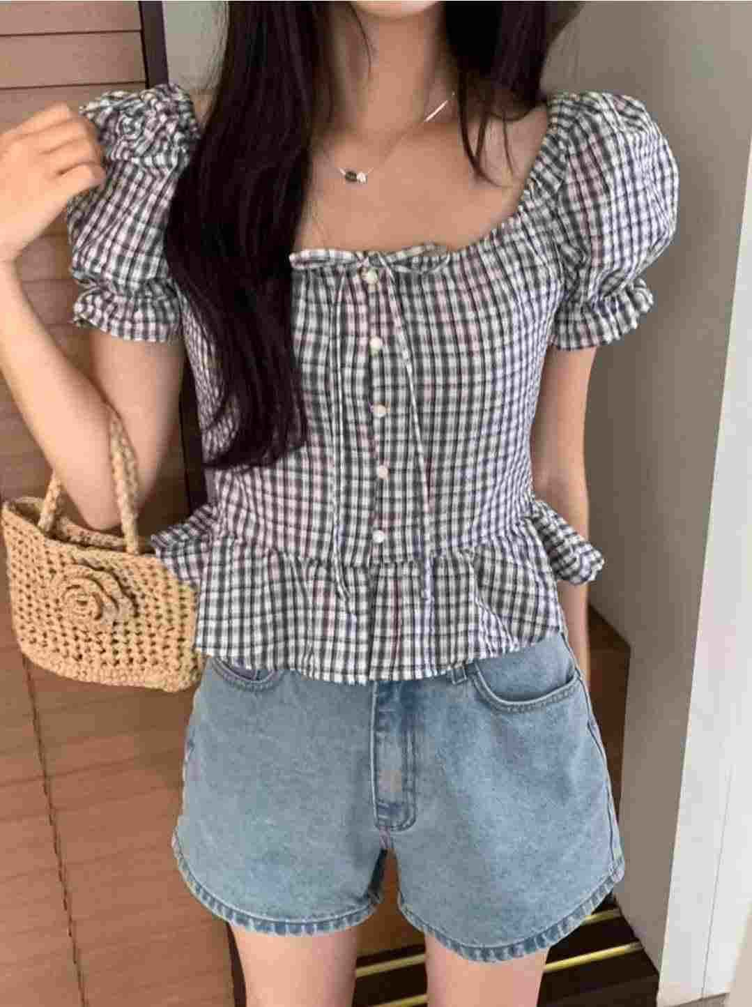 BLACKPOM-블랙폼-T韓國直郵㊣女裝新品職業熱賣襯衫蕾絲衫BLACKPOM-2件起襯衫/蕾絲衫