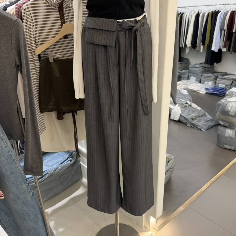 AVECNOUS韓國直郵㊣女士新款真品推薦熱賣職業休閑褲含腰包AVECNOUS休閑褲