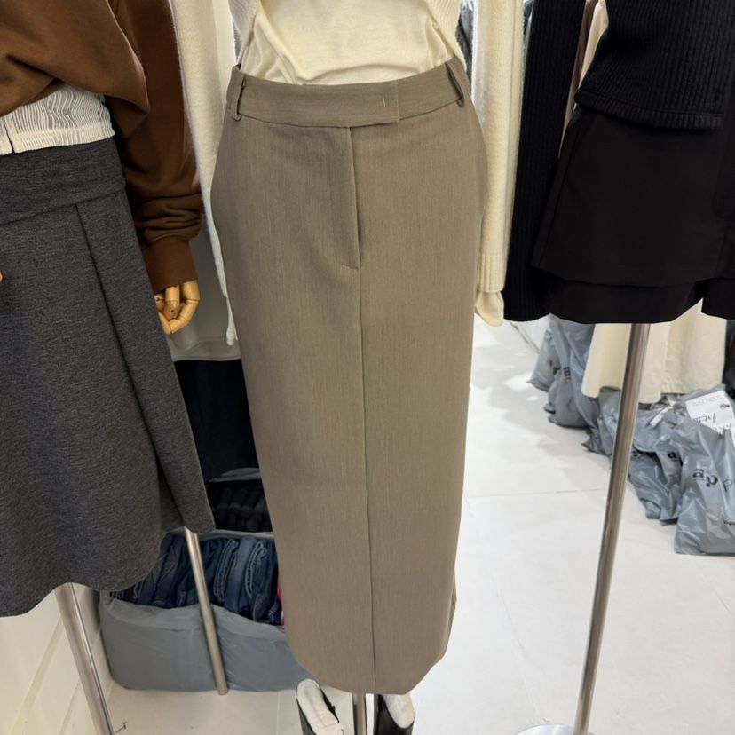 AVECNOUS韓國代購㊣女士新品25秋冬時尚推薦休閑人氣職業長裙AVECNOUS長裙