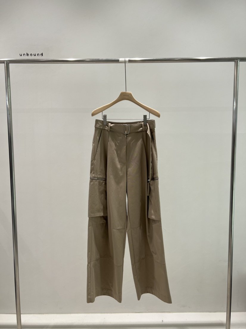 UNBOUND東大門㊣實拍女裝新品職業時尚真品推薦休閑褲含腰帶UNBOUND休閑褲